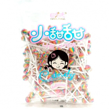 Конфета арт. 830313-2 Карамель на палочке мини "Радуга" 500 г в пак.#