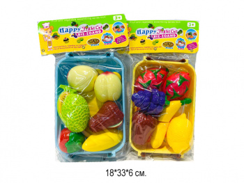 Набор игровой арт. 173A1 Корзинка с фруктами в ассортименте в пак.• Набор игровой арт. 173A1 Корзинка с фруктами в ассортименте в пак.•