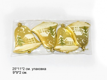 ПУ_кн Игрушки новогод. арт. 01-04-132G* колок. 4шт ПУ_кн Игрушки новогод. арт. 01-04-132G* колок. 4шт