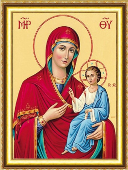 Алмазная мозаика арт. HWB0859 Икона 30х40 полная выкладка на подрамнике