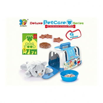 им Кошка арт. 699-18B В переноске с аксессуарами 9 предметов в кор. 26*19*18