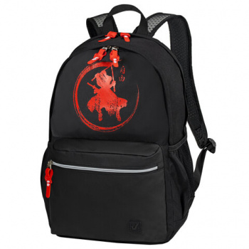 Рюкзак BRAUBERG FASHION CITY универсальный, "Samurai", черный, 46х31х15 см, 270812 Рюкзак BRAUBERG FASHION CITY универсальный, "Samurai", черный, 46х31х15 см, 270812