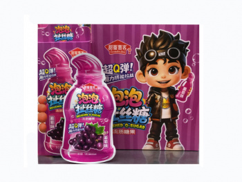 Конфета арт. 002889-1 Виноград жидкая в пауче "бутылка" 13 г (2 шт.) в кор. 20 шт. упаковка*