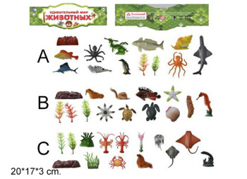 Набор животных арт. 03-10LT" Морские в пакете 20*17*3 Набор животных арт. 03-10LT" Морские в пакете 20*17*3