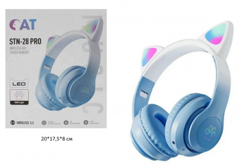 Наушники арт. STN-28 PRO Кот цвета микс беспроводные, блютуз в кор. 18*8 см Наушники арт. STN-28 PRO Кот цвета микс беспроводные, блютуз в кор. 18*8 см