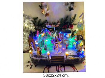 Сувенир Новогодний арт. H525-601 "Праздник в городе" свет, музыка, USB в кор.