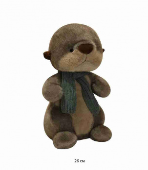 им Выдра арт. 1408-209 Серая в шарфе 26 см в пак. им Выдра арт. 1408-209 Серая в шарфе 26 см в пак.