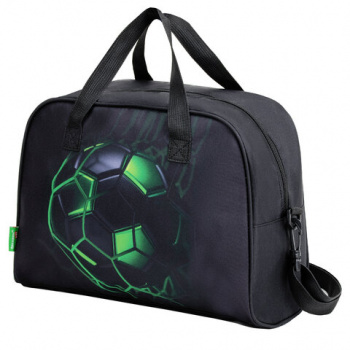 Сумка для занятий BRAUBERG KIDS с ручками, плечевой ремень, 35x25x15 см, "Green ball", 272377 Сумка для занятий BRAUBERG KIDS с ручками, плечевой ремень, 35x25x15 см, "Green ball", 272377