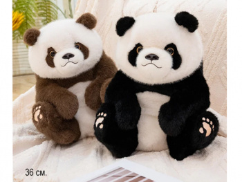 им Панда арт. 209708 Сидит светлые следы 36 см 2 цвета в пак.