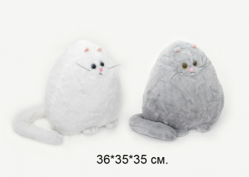 им Кот арт. 22032-35/240325-1 Пушистик капелька два цвета 35 см в пак.)