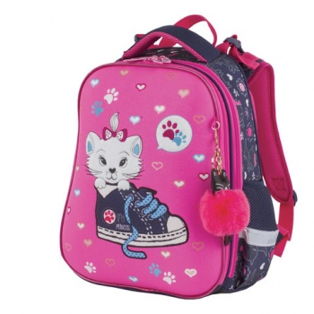 Ранец BRAUBERG PREMIUM, 2 отделения, с брелком, "Kitten&sneakers", 38х29х16 см, 228784 Ранец BRAUBERG PREMIUM, 2 отделения, с брелком, "Kitten&sneakers", 38х29х16 см, 228784