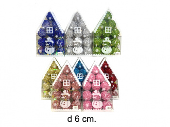 Шары арт. WL6012-2 Набор 12 шт. d-6 см в кор. цвета микс Шары арт. WL6012-2 Набор 12 шт. d-6 см в кор. цвета микс