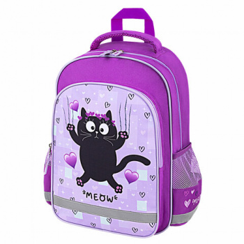 Рюкзак ПИФАГОР SCHOOL, 1 отделение, 3 кармана, "Falling cat", 38x28х14 см, 272082 Рюкзак ПИФАГОР SCHOOL, 1 отделение, 3 кармана, "Falling cat", 38x28х14 см, 272082