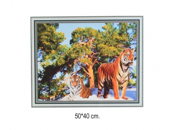 Алмазная мозаика арт. HWA3138 Два тигра 40*50 полная выкладка на подрамнике Алмазная мозаика арт. HWA3138 Два тигра 40*50 полная выкладка на подрамнике