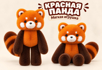 им Панда арт. 209556 Красная длиннолапая __ см им Панда арт. 209556 Красная длиннолапая __ см