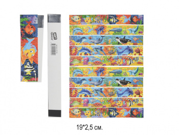 Закладка-магнит для книг "ArtSpace" Морские обитатели, блестки, 25х200мм., арт. 243761 (10) 243761