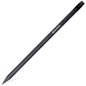 Карандаш чернографитный BRAUBERG, 1 шт., "Black Jack", НВ, с ластиком, черное дерево, корпус черный, Карандаш чернографитный BRAUBERG, 1 шт., "Black Jack", НВ, с ластиком, черное дерево, корпус черный,