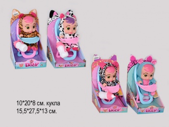Кукла арт. 99119 "Пупс плачущий"+переноска+бутылочка 1шт. в кор.+ Кукла арт. 99119 "Пупс плачущий"+переноска+бутылочка 1шт. в кор.+