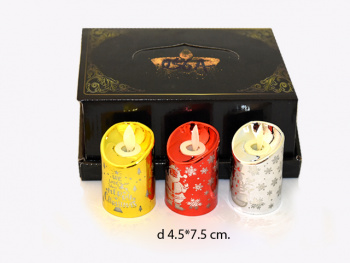 Свеча Новогодняя арт. 056-A-601 "Огонек" свет. 7 см (12 шт.) в кор. Свеча Новогодняя арт. 056-A-601 "Огонек" свет. 7 см (12 шт.) в кор.