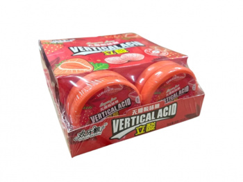 Конфета арт. 301129-4/ Кислая Клубника без сахара в баночке 20 шт. в кор.