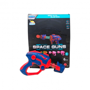 Оружие арт. 25-23K Бластер с мягкими пулями цвета микс (6 шт.) шоубокс_