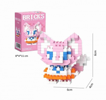 Конструктор арт. C1006-805 Микро Лиса розовая в кор.~