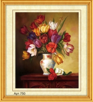 рк Набор для вышивания арт. 750 бисером 35x45см(частичн.заполн.,канва с рис) Букет тюльпанов рк Набор для вышивания арт. 750 бисером 35x45см(частичн.заполн.,канва с рис) Букет тюльпанов