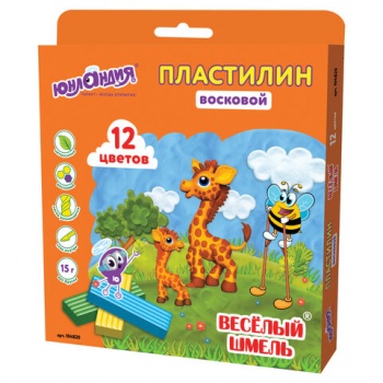 кс_Пластилин восковой арт.104820 ЮНЛАНДИЯ "ВЕСЁЛЫЙ ШМЕЛЬ",12 цв.,180г,СО СТЕКОМ,европодвес кс_Пластилин восковой арт.104820 ЮНЛАНДИЯ "ВЕСЁЛЫЙ ШМЕЛЬ",12 цв.,180г,СО СТЕКОМ,европодвес