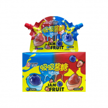 Желе арт. 041733 Джем фруктовый 2в1 "Клубника+черника" в пауче 50 г 12 шт. в кор.*