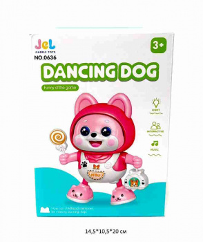 Собака арт. 0636 На батар. танцует, свет, музыка в кор._ Собака арт. 0636 На батар. танцует, свет, музыка в кор._