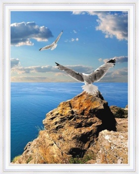 Алмазная мозайка SGA2540 Скалы,море,чайки, 40*50, полная выкладка на подрамнике Алмазная мозайка SGA2540 Скалы,море,чайки, 40*50, полная выкладка на подрамнике