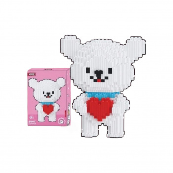 Конструктор арт. 5097 Микро Собака белая с сердцем 1597 дет. в кор.|