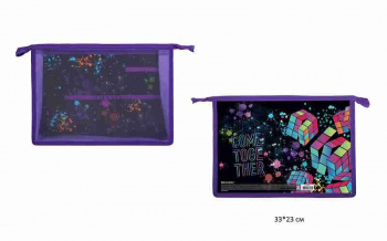 кс_Папка для труда на молнии арт. 270977 BRAUBERG А4, 2 отделения, органайзер "Come together"