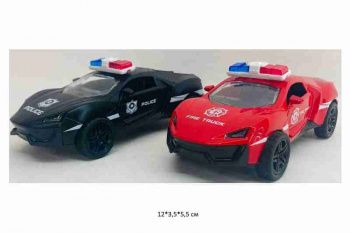 Модель металл. арт. ZY311766 Полиция, Пожарная (12 шт.) шоубокс~ Модель металл. арт. ZY311766 Полиция, Пожарная (12 шт.) шоубокс~