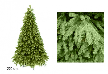 Елка 270 см арт. 2023-601-270 Зеленая №1 комбинир. литье с пвх в кор.