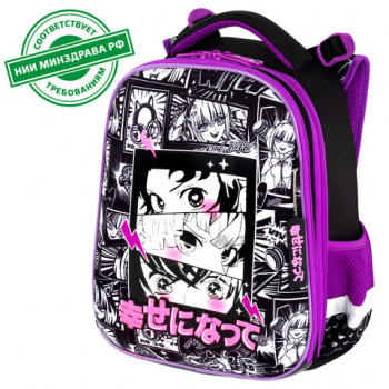 Ранец BRAUBERG PREMIUM, 2 отделения, с брелоком, "Anime movie", 38х29х16 см, 272018 Ранец BRAUBERG PREMIUM, 2 отделения, с брелоком, "Anime movie", 38х29х16 см, 272018