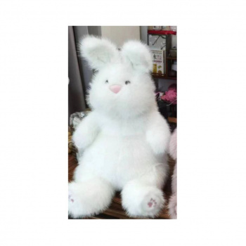 им Зайка арт. 1101-1-209 Норковый белый сидит 50 см в пак.