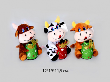 им Копилка Бычок арт. 9-CCC С новогодним мешочком в пак.~ им Копилка Бычок арт. 9-CCC С новогодним мешочком в пак.~