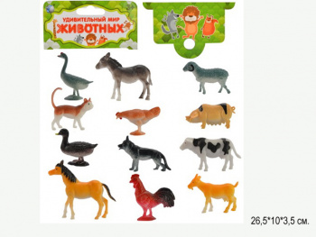 Набор животных арт. 02-1KLT" Домашние в пакете 26,5*10*3,5