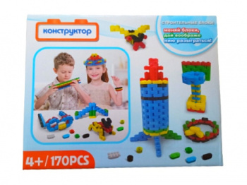 Конструктор арт. 3231 Блоки строительные 170 дет. в кор.~