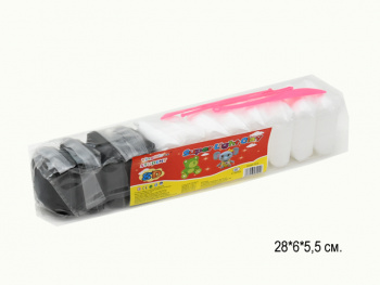 Пластилин арт. 80010 Воздушный черно белый 12 шт. в упаковке Пластилин арт. 80010 Воздушный черно белый 12 шт. в упаковке