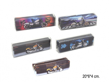 Пенал арт. 79034 Мотоцикл 1 отделение в ассортименте