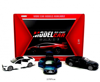 Модель металл. арт. 1900-370 Ауди инерц. свет, звук (6 шт.) шоубокс_