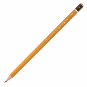 Карандаш чернографитный KOH-I-NOOR 1500, 1 шт., H, корпус желтый, заточенный, 150000H01170RU Карандаш чернографитный KOH-I-NOOR 1500, 1 шт., H, корпус желтый, заточенный, 150000H01170RU