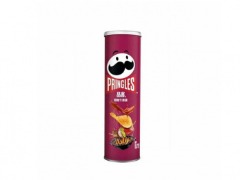 Чипсы арт. 300037 Pringles стейк 110 г в малиновой банке 