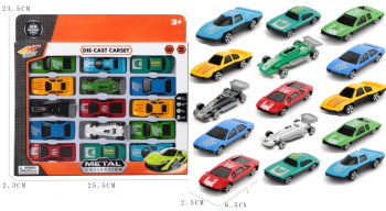 Набор машин арт. 292-LA" Набор 12 шт. металл в коробке 25,7*2,3*23