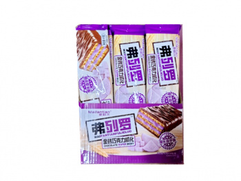 Печенье арт. 790939/790908 Вафли "Таро и шоколад" 45 г 30 шт. упаковка#