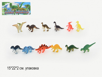 Набор животных арт. 701 Динозавры 12 шт. в пак._