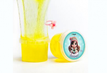 Слайм "СТЕКЛО" 90 гр Жёлтый с колечком