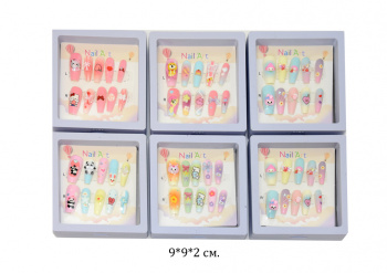 Набор для маникюра арт. FR-09 Ногти накладные "Звери" ассорти 1шт. в кор. (12шт.)